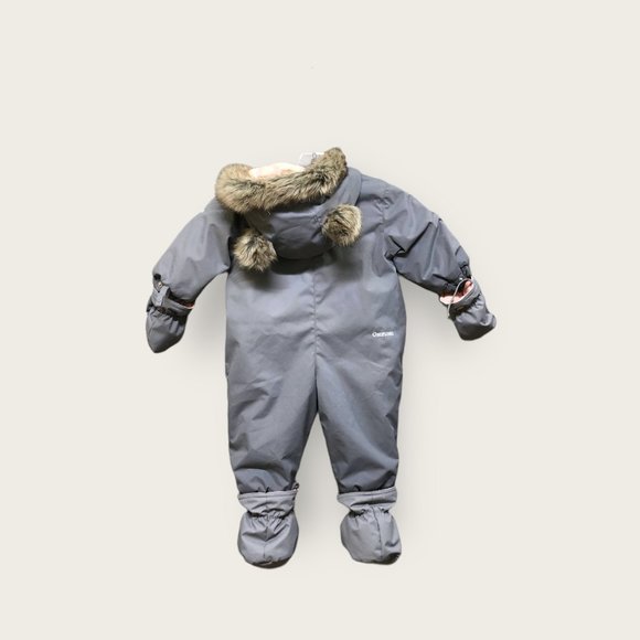 Oshkosh B'Gosh Gray Pink Snowsuit Size 12 months - Picture 7 of 8